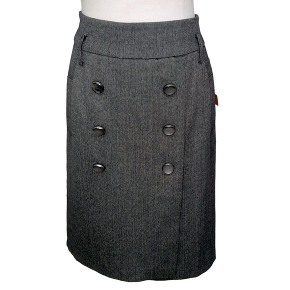 Sinequanone Faux Wrap Buttons Skirt - Picture 1 of 5